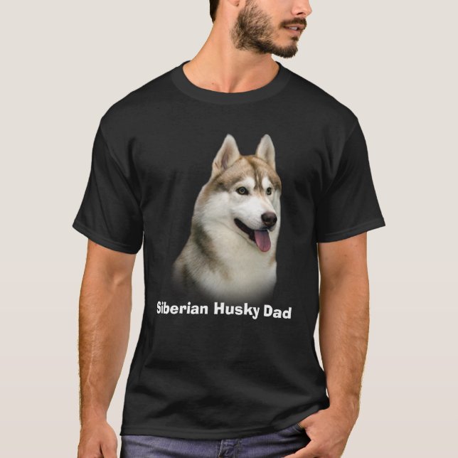 Sibirischer Schlittenhund-Vater-T - Shirt (Vorderseite)