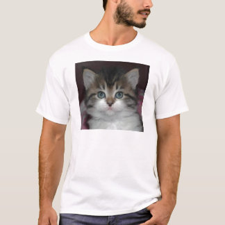 Sibirischer Tabby/weißes Kätzchen T-Shirt