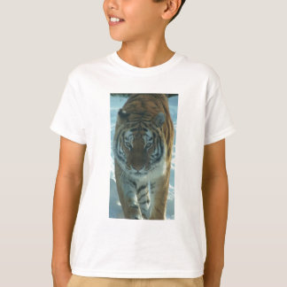 Sibirischer Tiger-anpirschendes KinderShirt T-Shirt