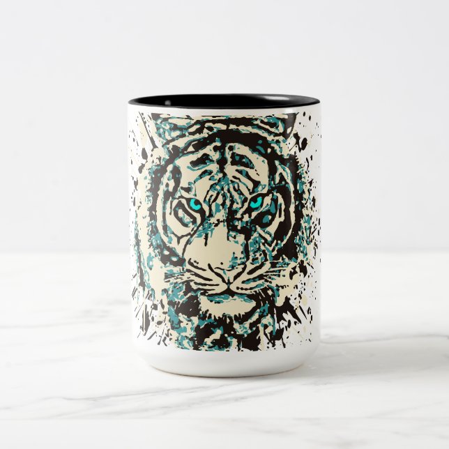 Sibirischer Tiger-Cup | Tiger-Tasse Zweifarbige Tasse (Mittel)
