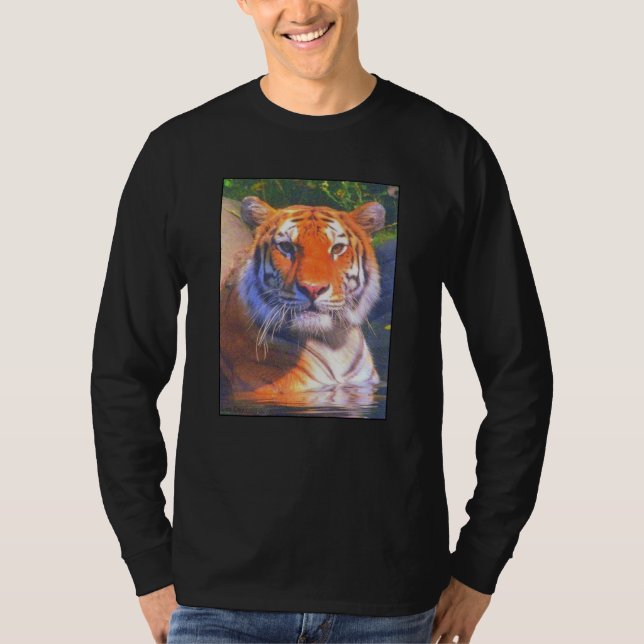 Sibirischer Tiger-Erwachsener Langschläfer-T - Shi T-Shirt (Vorderseite)