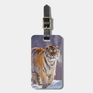 Sibirischer Tiger im Schnee, China Gepäckanhänger