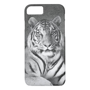 Sibirischer Tiger in Schwarz und Weiß Case-Mate iPhone Hülle