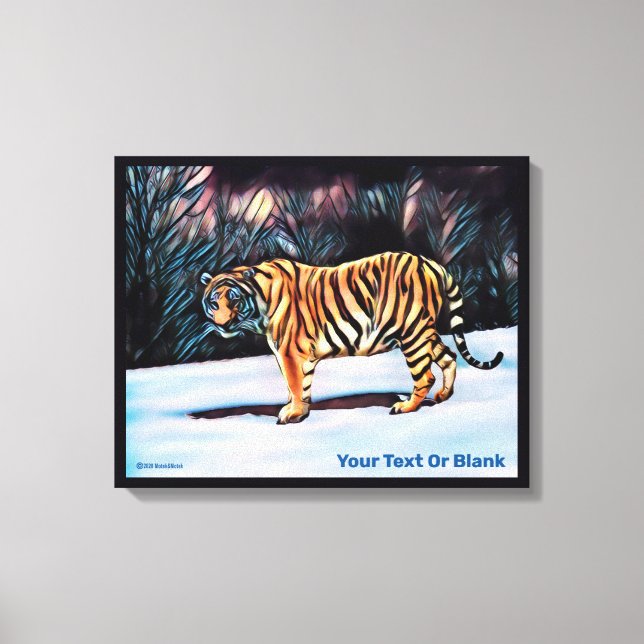 Sibirischer Tiger Leinwanddruck (Vorderseite)