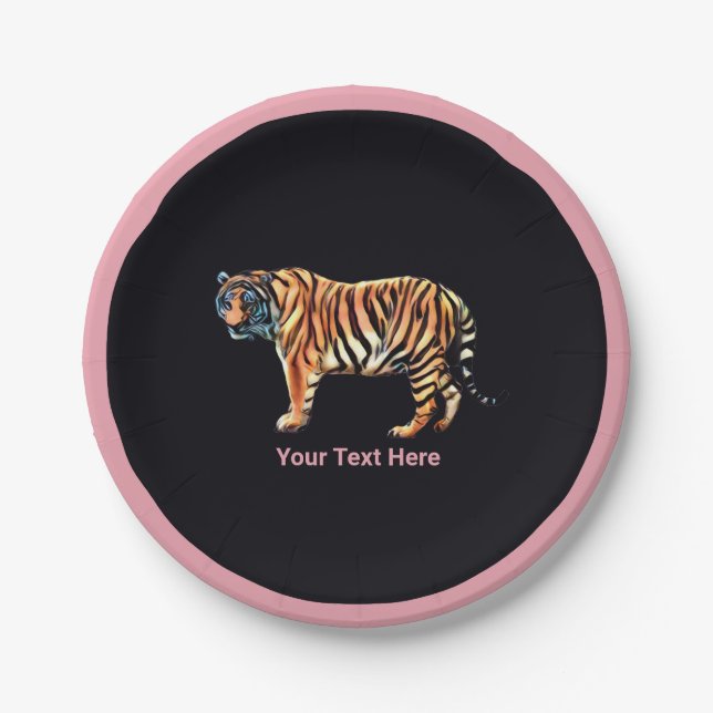 Sibirischer Tiger Pappteller (Vorderseite)