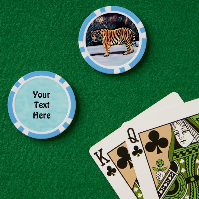 Sibirischer Tiger Pokerchips (Pokertisch (doppelt))