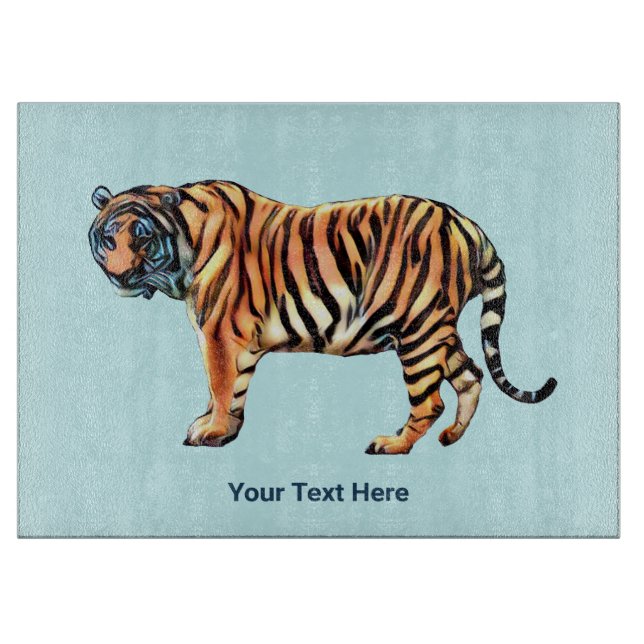 Sibirischer Tiger Schneidebrett (Vorderseite)