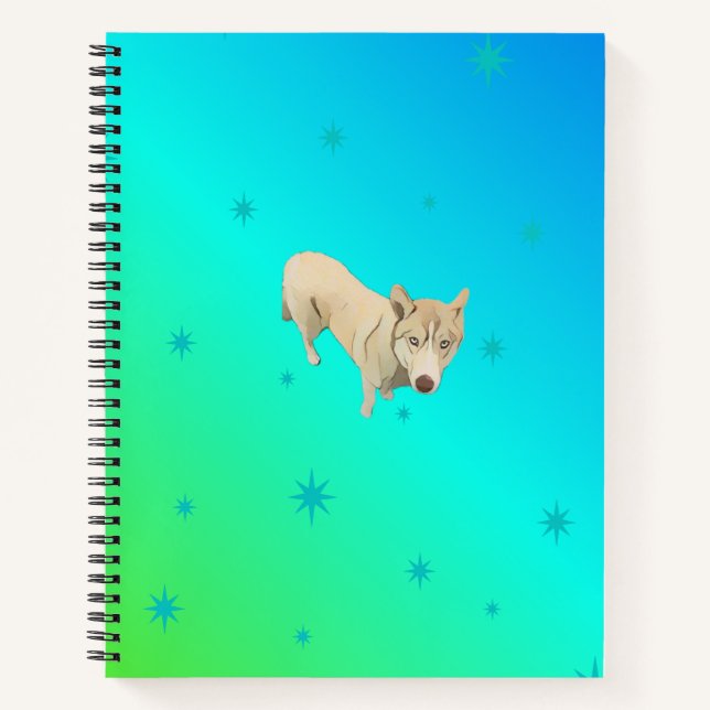Sibirisches Husky-Notizbuch Notizbuch (Vorderseite)