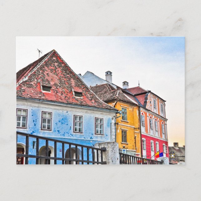 Sibiu Gebäude Postkarte (Vorderseite)