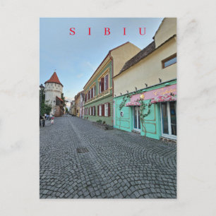Sibiu Straßenansicht Postkarte