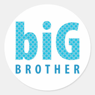 SIBLINGS COLLECTION - großer Bruder {blau} Runder Aufkleber