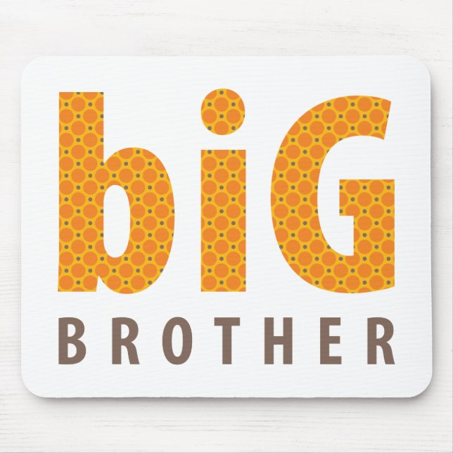 SIBLINGS COLLECTION - großer Bruder {orange} Mousepad (Vorne)