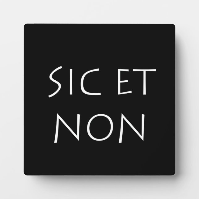 sic et non fotoplatte (Vorderseite)
