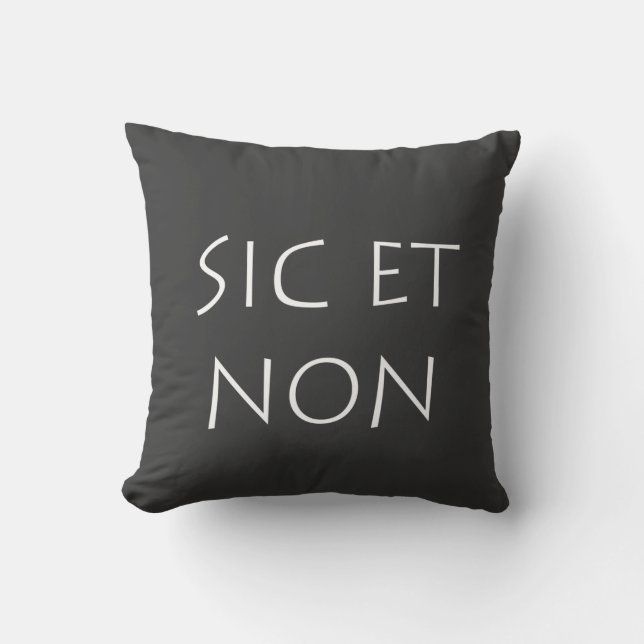 sic et non kissen (Vorderseite)