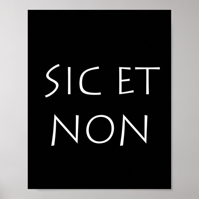 sic et non poster (Vorne)