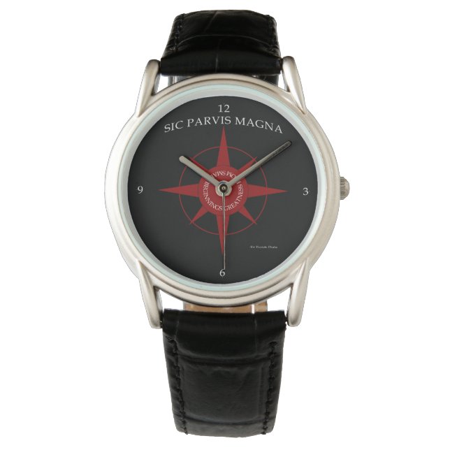 Sic Parvis Magna Men's Classic Watch Armbanduhr (Vorderseite)