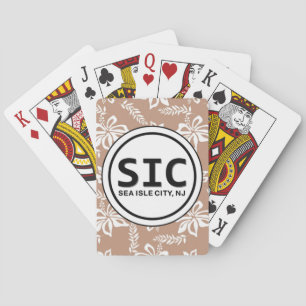 SIC Sea Isle City NJ Cartes de jeu Brown