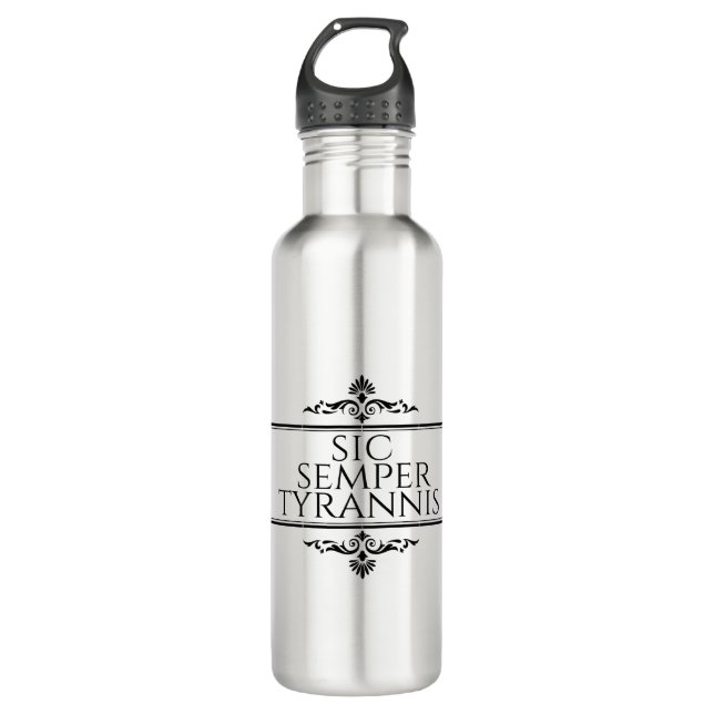 Sic Semper Tyrannis Edelstahlflasche (Vorderseite)