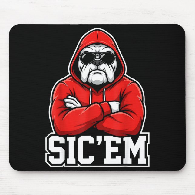 Sic'em Bulldogs Graphic Men Women Kid Boy Girl  Mousepad (Vorne)