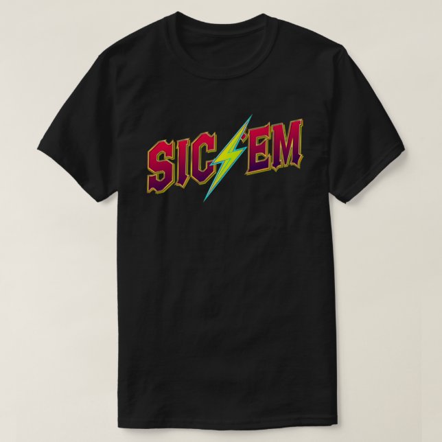 Sic'Em Go Dawgs Highschool Football Fan Spirit T-Shirt (Design vorne)