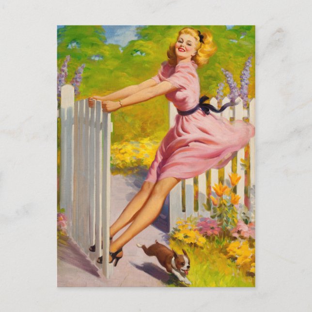 Sich 1945 in den Sommer schwingen Postkarte (Vorderseite)