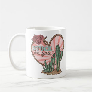 Sich an einem lustigen Kaktus festkleben Kaffeetasse