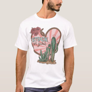 Sich an einem lustigen Kaktus festkleben T-Shirt