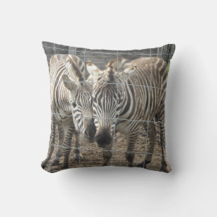 Sich aneinander schmiegende Zebras Kissen