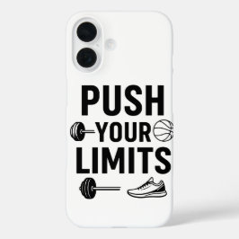 Sich die Grenzen setzen - sportliche Motivation iPhone 16 Hülle