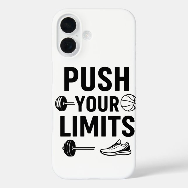 Sich die Grenzen setzen - sportliche Motivation iPhone 16 Hülle (Rückseite)