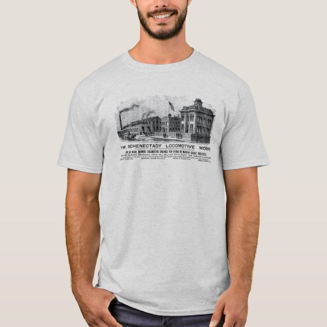 Sich fortbewegende Arbeiten Alco-Schenectady, 1870 T-Shirt (Vorderseite)