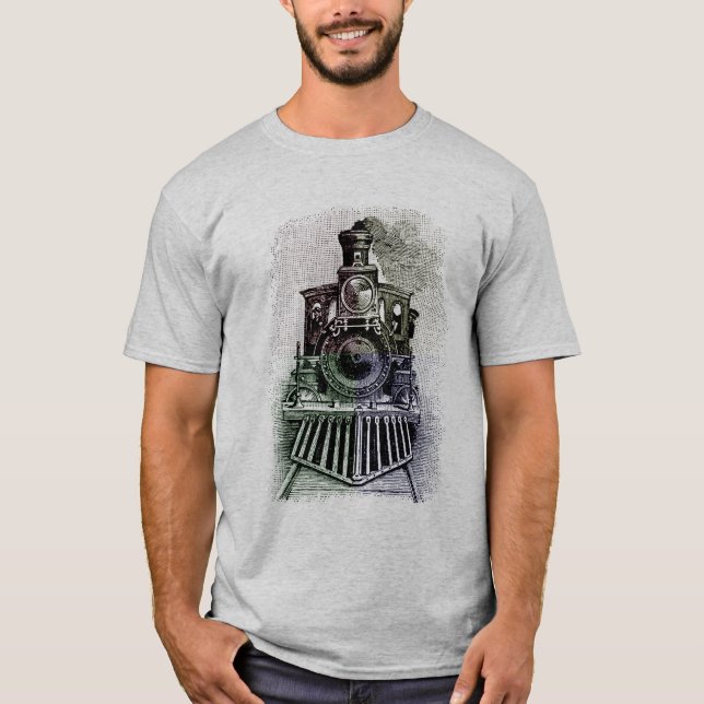 Sich fortbewegender Zug-T - Shirt für Vater (Vorderseite)