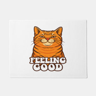 Sich gut fühlende Coole Katze Fußmatte