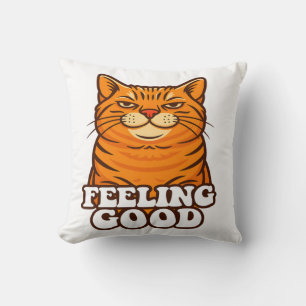 Sich gut fühlende Coole Katze Kissen