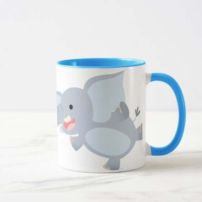 Sich hin- und herbewegende Cartoon-Elefant-Tasse Tasse (Rechts)