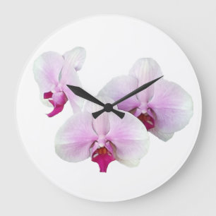 Sich hin- und herbewegende Orchideen-Uhr Große Wanduhr