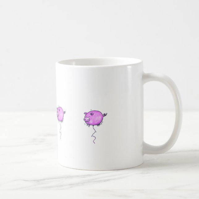 Sich hin- und herbewegende Schwein-Tasse Kaffeetasse (Rechts)