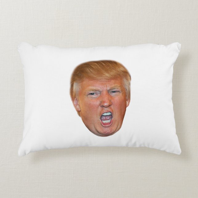 Sich hin- und herbewegender Kopf Donald Trump Zierkissen (Vorderseite)