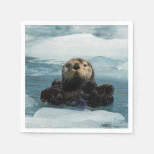 Sich hin- und herbewegender Otter Serviette
