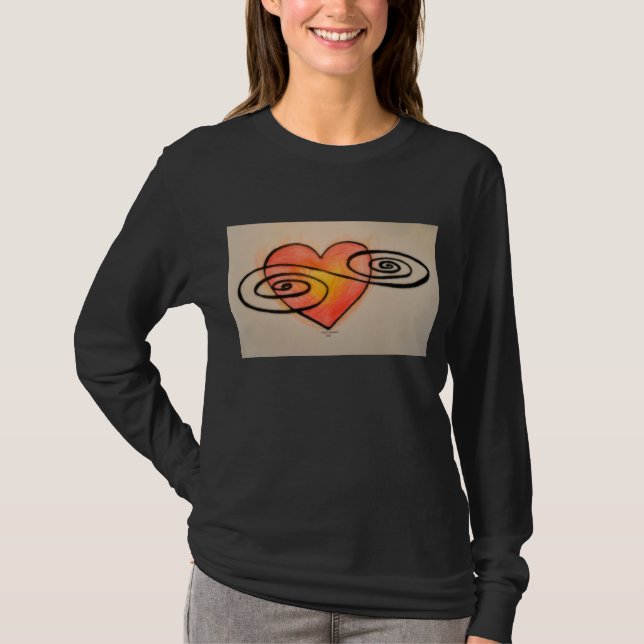 Sich hin- und herbewegendes Herz-Symbol T-Shirt (Vorderseite)
