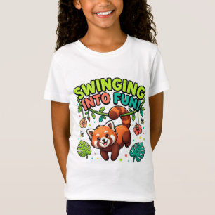 Sich in den Spaß schwingen Süßes Rotpanda-T-Shirt  T-Shirt