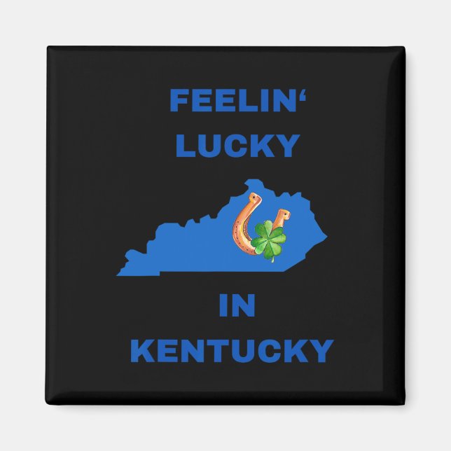 Sich in Kentucky glücklich fühlen - St. Patricks D Magnet (Vorne)