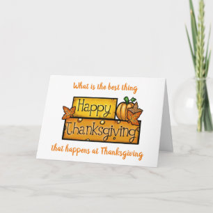 SICH MIT FAMILIE UND FREUNDEN ZU THANKSGIVING ZUSA KARTE
