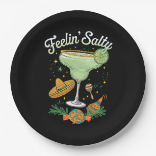 Sich salzig fühlende Margarita Lustiges Cinco De M Pappteller