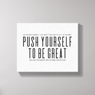 Sich selbst zu überwältigen   Motivierend Wall Art Leinwanddruck