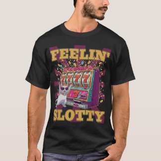 Sich slotty lustig Casino-Katze-Spielautomat Glück T-Shirt