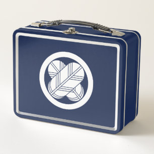 Sich überschneidende Habichtsfedern im Kreis Metall Lunch Box