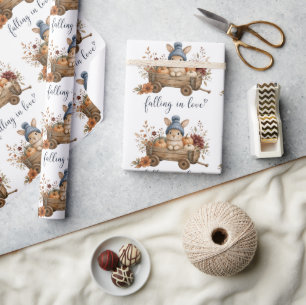 sich verlieben Fall Bunny Geschenkpapier