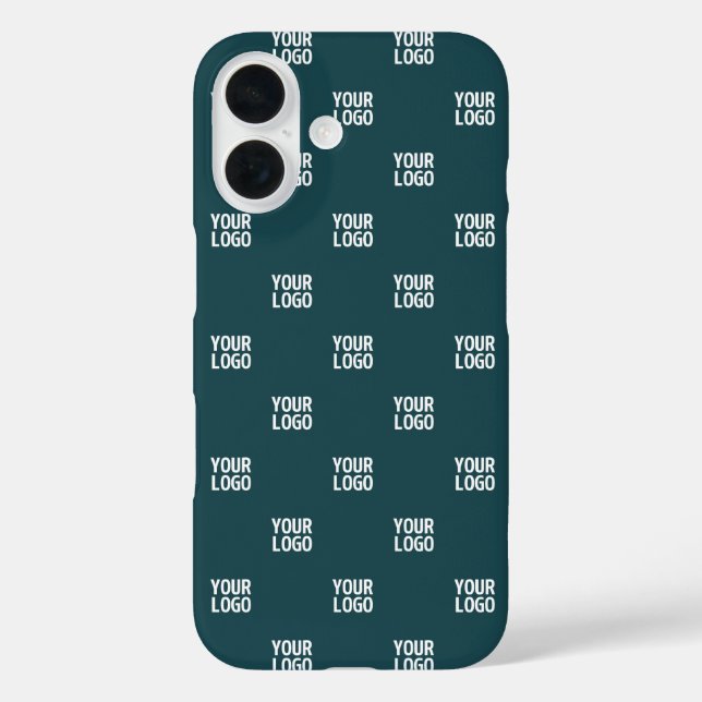 Sich wiederholendes Bild, Design oder Logo | Dunke iPhone 16 Hülle (Rückseite)