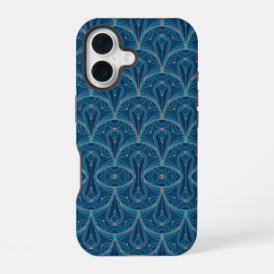 sich wiederholendes geometrisches Art Deco-Muster iPhone 16 Hülle